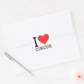 Ik hou van circus vierkante sticker (Envelop)