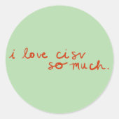 Ik hou van CISV Sticker (Set van 4) (Voorkant)