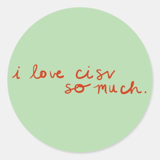 Ik hou van CISV Sticker (Set van 4) (Voorkant)