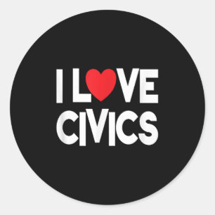 Ik hou van citaten van docenten en studenten ronde sticker