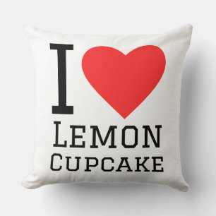 Ik hou van citroen cupcake kussen