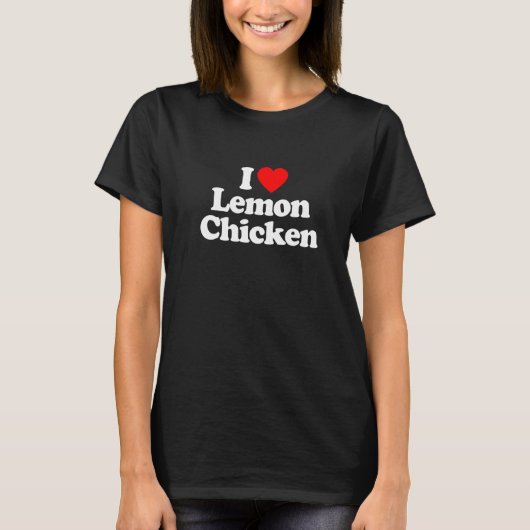 Ik hou van citroen kippenhart grappig t-shirt (Voorkant)