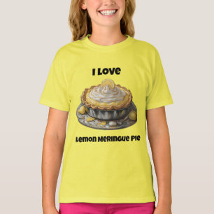 Ik hou van citroen meringue taart t-shirt