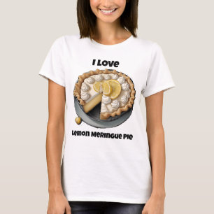 Ik hou van citroen meringue taart t-shirt