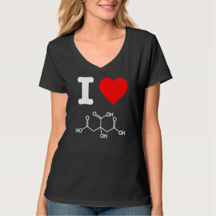 Ik hou van citroenzuur huidverzorging ingrediënten t-shirt