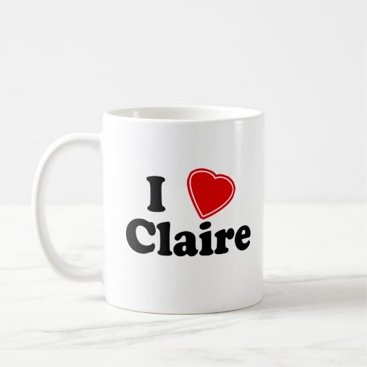Ik hou van Claire Koffiemok (Links)