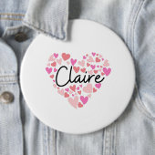 Ik hou van Claire Ronde Button 6,0 Cm (In situ)