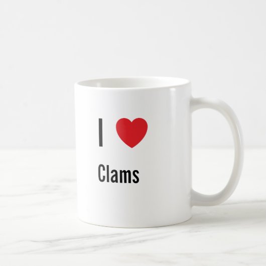 Ik hou van Clams Koffiemok (Rechts)