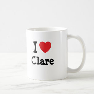 Ik hou van Clare hart T-Shirt Koffiemok