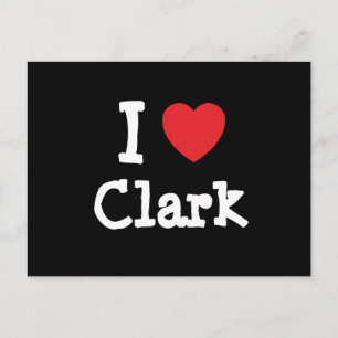 Ik hou van Clark hart op maat Briefkaart