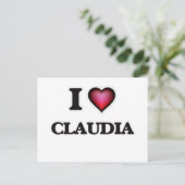 Ik hou van Claudia Briefkaart (Staand voorkant)