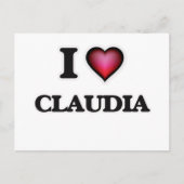 Ik hou van Claudia Briefkaart (Voorkant)