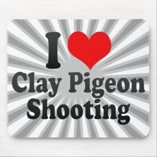 Ik hou van Clay Pigeon Shooting Muismat