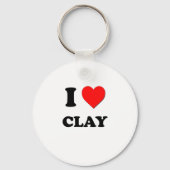 Ik hou van Clay Sleutelhanger (Voorkant)