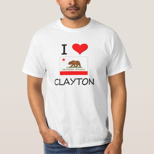 Ik hou van CLAYTON California T-shirt (Voorkant)