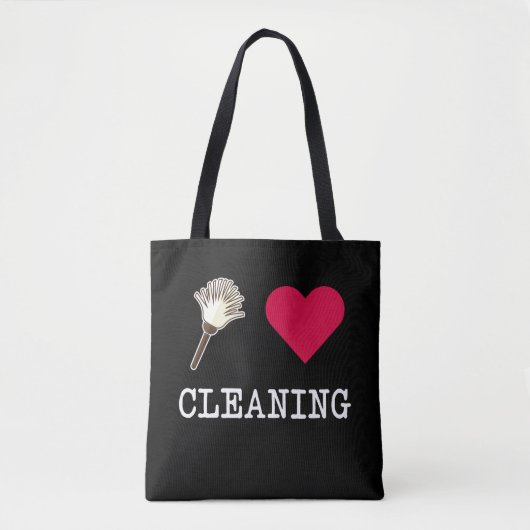 Ik hou van Cleaning Funny Housekeeper Tote Bag (Voorkant)