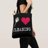 Ik hou van Cleaning Funny Housekeeper Tote Bag (Dichtbij)