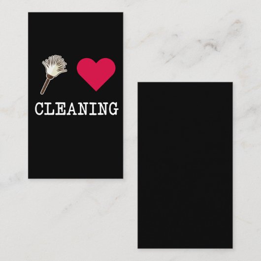 Ik hou van Cleaning Funny Housekeeper Visitekaartje