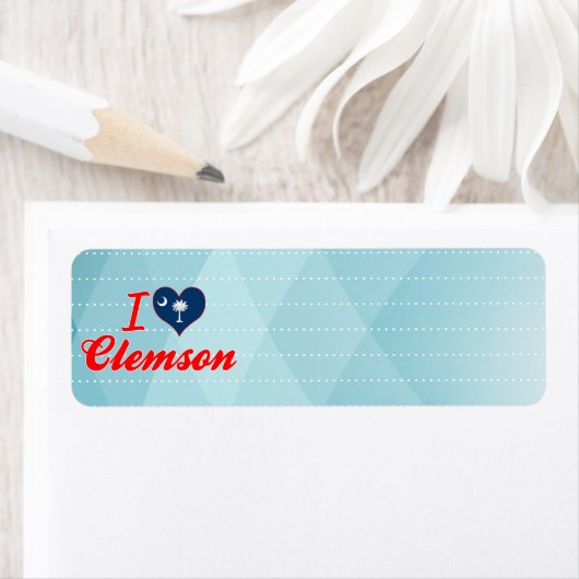 Ik hou van Clemson, South Carolina Etiket (Insitu)