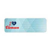 Ik hou van Clemson, South Carolina Etiket (Voorkant)
