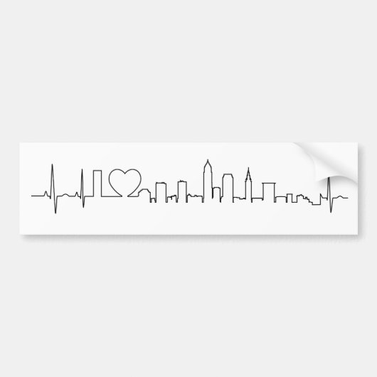 Ik hou van Cleveland in een uitzonderlijke ecg sti Bumpersticker (Voorkant)