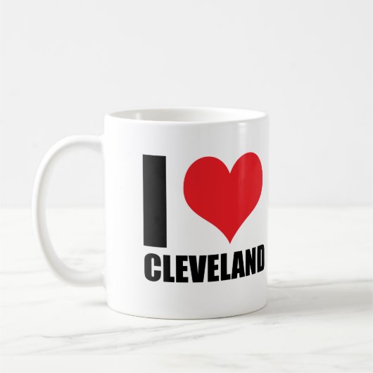 Ik hou van Cleveland Koffiemok (Links)