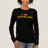 Ik hou van Cleveland, Ohio Tri-Blend Shirt (Voorkant)