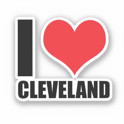 Ik hou van Cleveland Sticker (Voorkant)