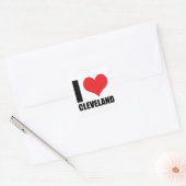 Ik hou van Cleveland Vierkante Sticker (Envelop)