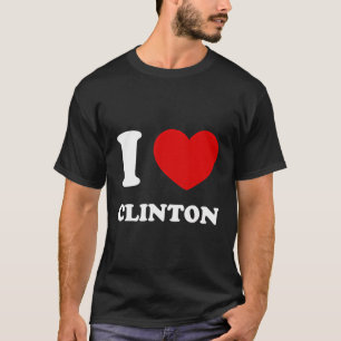 Ik hou van Clinton in hart en nieren Clinton grapp T-shirt
