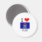 Ik hou van Clio Michigan Magneet (Voorkant / Achterkant)
