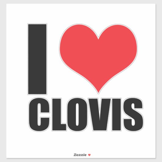 Ik hou van Clovis Sticker (Vel)