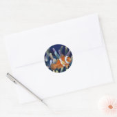 Ik hou van clownfish ronde sticker (Envelop)
