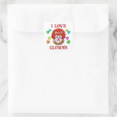 IK HOU VAN CLOWNS VIERKANTE STICKER (Tas)