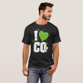 Ik hou van CO2-ademlucht voor Plant kooldioxide T-shirt (Voorkant volledig)