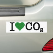 Ik hou van CO2 Bumpersticker (Op auto)