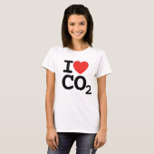 Ik hou van CO2 - ik hou van kooldioxide dames t-sh T-shirt (Voorkant volledig)