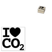 Ik hou van CO2 - ik hou van kooldioxide Rubberstempel (Gestempeld)