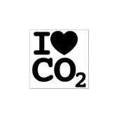 Ik hou van CO2 - ik hou van kooldioxide Rubberstempel (Afrduk)