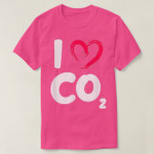 Ik hou van CO2-kooldioxide Klimaatverandering Aard T-shirt (Design voorkant)
