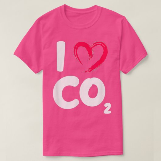 Ik hou van CO2-kooldioxide Klimaatverandering Aard T-shirt (Design voorkant)