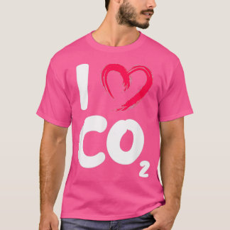 Ik hou van CO2-kooldioxide Klimaatverandering Aard T-shirt