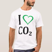 Ik hou van CO2 kooldioxide T-shirt (Voorkant)