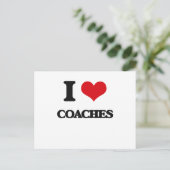 Ik hou van Coaches Briefkaart (Staand voorkant)