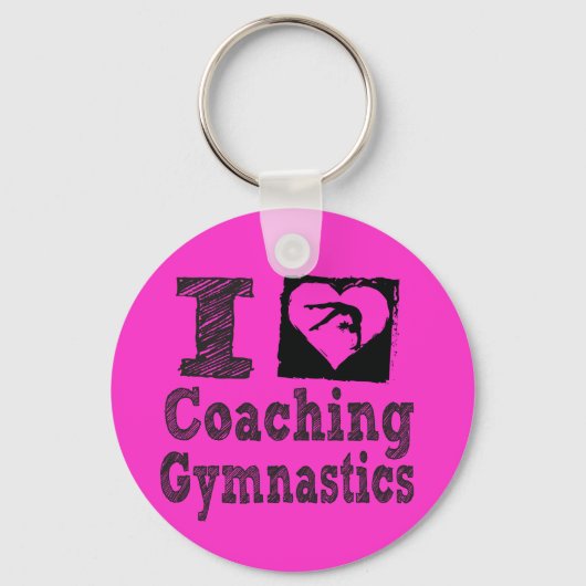 Ik hou van Coahing Gymnastics Sleutelhanger (Voorkant)