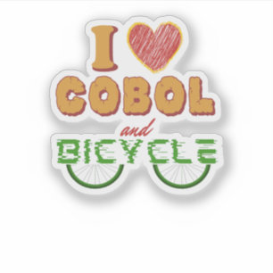 Ik hou van Cobol-programmering en de fietssticker Sticker