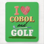 Ik hou van Cobol-programmering en golf Muismat (Voorkant)