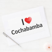 Ik hou van Cochabamba Rechthoekige Sticker (Envelop)