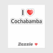 Ik hou van Cochabamba Sticker (Vel)