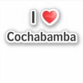 Ik hou van Cochabamba Sticker (Voorkant)